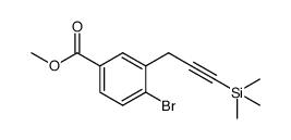 methyl 4-bromo-3-(3-(trimethylsilyl)prop-2-yn-1-yl)benzoate结构式