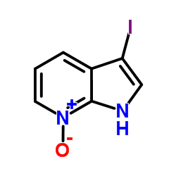 3-Iodo-1H-pyrrolo[2,3-b]pyridine 7-oxide结构式
