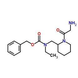 Benzyl ethyl[(1-glycyl-2-piperidinyl)methyl]carbamate Structure