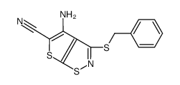 4-amino-3-benzylsulfanylthieno[3,2-d][1,2]thiazole-5-carbonitrile结构式