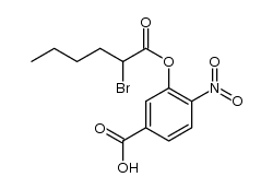 3-(2-bromohexanoyloxy)-4-nitrobenzoic acid结构式