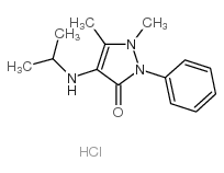 1,2-dihydro-4-[(isopropyl)amino]-1,5-dimethyl-2-phenyl-3H-pyrazol-3-one hydrochloride Structure