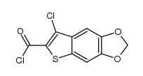 3-CHLORO-5,6-METHYLENEDIOXYBENZOTHIOPHENE-2-CARBONYL CHLORIDE Structure