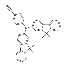 4-(bis(9,9-dimethyl-9H-fluoren-2-yl)amino)benzonitrile Structure