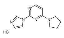 2-imidazol-1-yl-4-pyrrolidin-1-yl-pyrimidine hydrochloride结构式