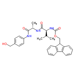 Fmoc-Val-Ala-PAB-OH结构式