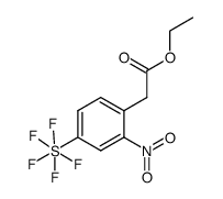 ethyl 2-(2-nitro-4-(pentafluoro-6-sulfanyl)phenyl)acetate Structure