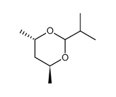 1,3-Dioxane,4,6-dimethyl-2-(1-methylethyl)-,[4S-(2alpha,4alpha,6bta)]-(9CI)结构式