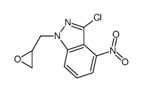 3-chloro-4-nitro-1-(oxiran-2-ylmethyl)indazole Structure