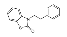 3-(2-phenylethyl)-1,3-benzothiazol-2-one结构式