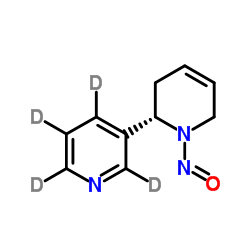 (2S)-1-Nitroso(2',4',5',6'-2H4)-1,2,3,6-tetrahydro-2,3'-bipyridine结构式