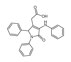 2-(4-anilino-5-oxo-1,2-diphenyl-2H-pyrrol-3-yl)acetic acid结构式