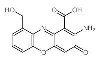 3H-Phenoxazine-1-carboxylicacid, 2-amino-9-(hydroxymethyl)-3-oxo-结构式