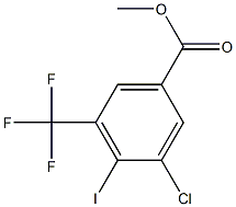 3-Chloro-4-iodo-5-trifluoromethyl-benzoic acid methyl ester结构式