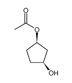 (1S,3R)-cis-3-acetoxycyclopentan-1-ol Structure