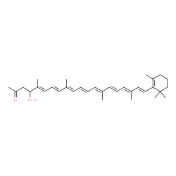 (5E,7E,9E,11E,13E,15E,17E,19E)-4-Hydroxy-5,9,14,18-tetramethyl-20-(2,6,6-trimethyl-1-cyclohexen-1-yl)-5,7,9,11,13,15,17,19-icosaocten-2-one structure