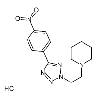1-[2-[5-(4-nitrophenyl)tetrazol-2-yl]ethyl]piperidine,hydrochloride Structure