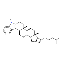 1'-Methyl-1'H-5α-cholest-3-eno[3,4-b]indole structure