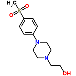 2-(4-[4-(METHYLSULFONYL)PHENYL]PIPERAZIN-1-YL)ETHANOL Structure