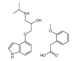 1-(1H-indol-4-yloxy)-3-(propan-2-ylamino)propan-2-ol,2-(2-methoxyphenyl)acetic acid Structure