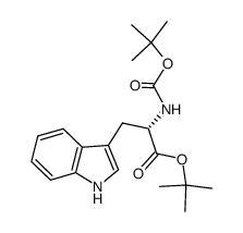 (2S)-2-(tert-butoxycarbonylamino)-3-(indol-3-yl)propionic acid tert-butyl ester结构式