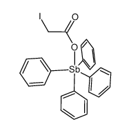 tetraphenyl-5-stibanyl 2-iodoacetate Structure