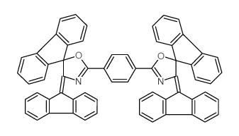 Spiro[9H-fluorene-9,5'(4'H)-oxazole], 2',2'''-(1,4-phenylene)bis[4'-(9H-fluoren-9-ylidene)- (en) Structure