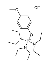 Tris-(diaethylamino)-(p-methoxy-phenoxy)-phosphonium-chlorid结构式