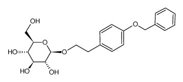 2-(4-benzyloxyphenyl)ethyl β-D-glucopyranoside结构式