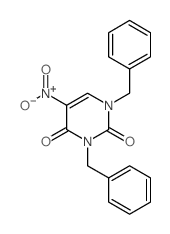 2,4(1H,3H)-Pyrimidinedione,5-nitro-1,3-bis(phenylmethyl)- structure