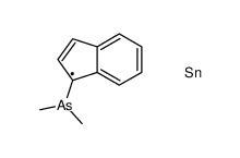 dimethyl-(1-trimethylstannylinden-1-yl)arsane Structure