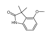 4-methoxy-3,3-dimethyl-1,3-dihydro-indol-2-one结构式