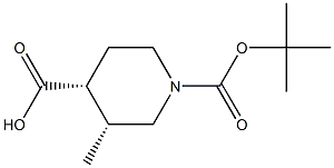 (3R,4R)-1-(叔丁氧羰基)-3-甲基哌啶-4-羧酸图片