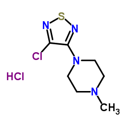 1-(4-Chloro-1,2,5-thiadiazol-3-yl)-4-methylpiperazine hydrochloride (1:1) Structure