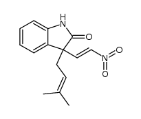 (E)-3-(3-methylbut-2-en-1-yl)-3-(2-nitrovinyl)indolin-2-one Structure