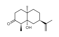 (1R,4aR,7R,8aR)-8a-hydroxy-1,4a-dimethyl-7-(prop-1-en-2-yl)-octahydronaphthalen-2(1H)-one结构式