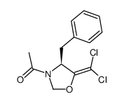 (S)-1-(4-benzyl-5-(dichloromethylene)oxazolidin-3-yl)ethan-1-one Structure