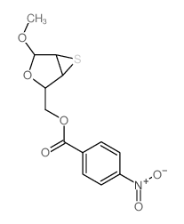 Ribofuranoside, methyl2,3-dideoxy-2,3-epithio-, p-nitrobenzoate, b-D- (8CI) Structure