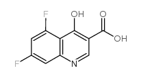 5,7-DIFLUORO-4-HYDROXY-QUINOLINE-3-CARBOXYLIC ACID结构式