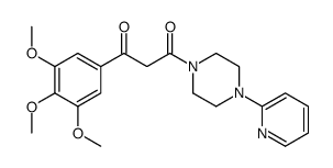 1-(2-Pyridyl)-4-[3-(3,4,5-trimethoxyphenyl)-1,3-dioxopropyl]piperazine结构式