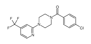 PIPERAZINE, 1-(4-CHLOROBENZOYL)-4-[4-(TRIFLUOROMETHYL)-2-PYRIDINYL]- Structure