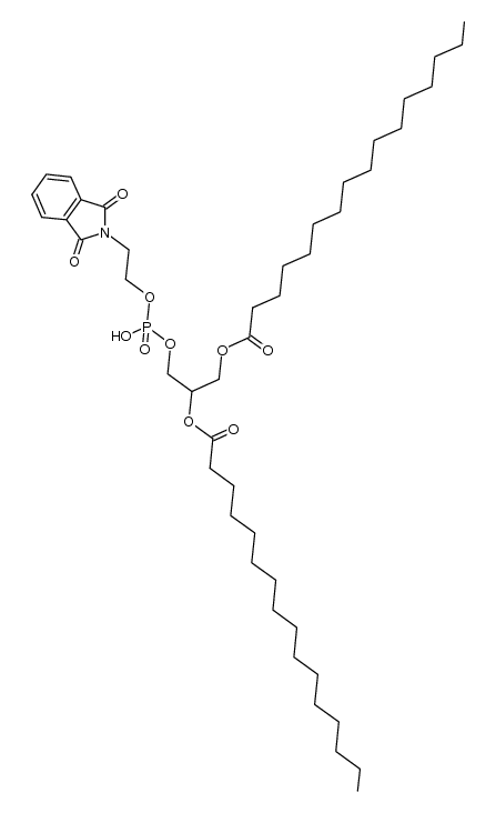 phosphoric acid-(2,3-bis-palmitoyloxy-propyl ester)-(2-phthalimido-ethyl ester)结构式