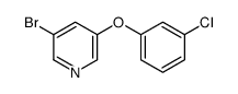 3-溴-5-(3-氯苯氧基)吡啶结构式