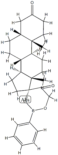 17,21-[(Phenylboranediyl)bisoxy]-5β-pregnane-3,20-dione Structure