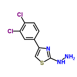 4-(3,4-Dichlorophenyl)-2-hydrazino-1,3-thiazole结构式