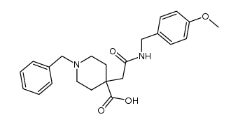 1-benzyl-4-{2-[(4-methoxybenzyl)amino]-2-oxoethyl}-4-piperidinecarboxylic acid Structure
