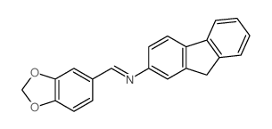 1-benzo[1,3]dioxol-5-yl-N-(9H-fluoren-2-yl)methanimine结构式