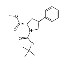 (2S,4R)-1-tert-butyl 2-methyl 4-phenylpyrrolidine-1,2-dicarboxylate结构式