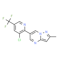 6-[3-Chloro-5-(trifluoromethyl)-2-pyridinyl]-2-methylpyrazolo[1,5-a]pyrimidine Structure