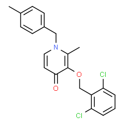 3-[(2,6-Dichlorobenzyl)oxy]-2-methyl-1-(4-methylbenzyl)-4(1H)-pyridinone结构式